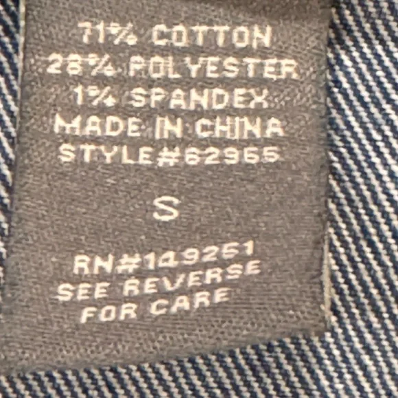 Kate & Mallory Women's Moto Denim Jacket Size Small - Picture 6 of 6